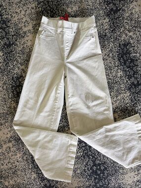 Spans Wide-Leg Alabaster Jeans